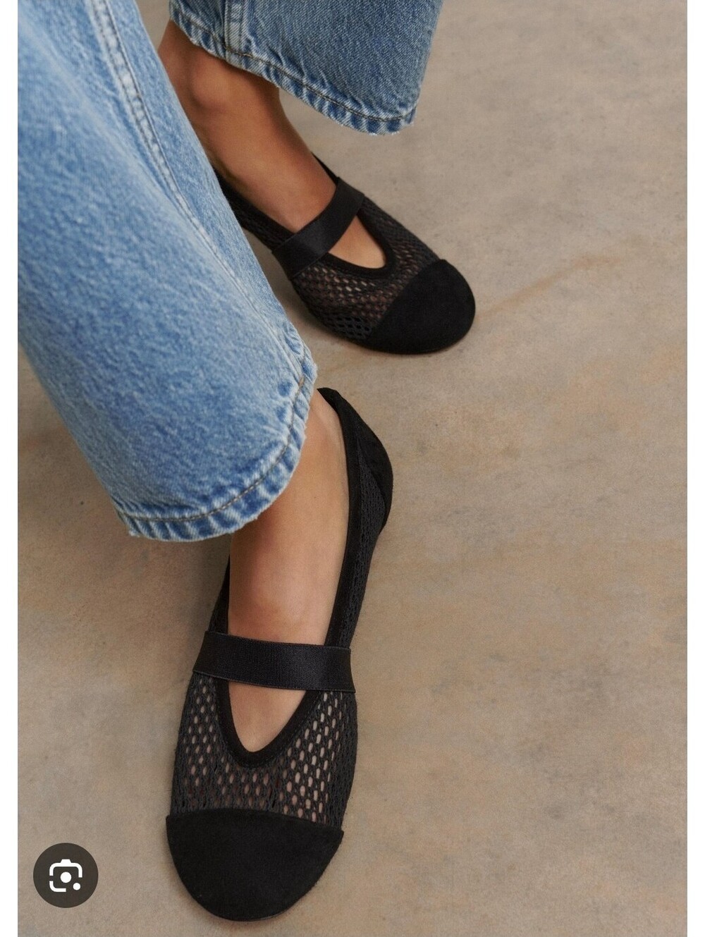 ME+EM Black Ballet Flats Size 8